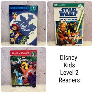 Kids Disney, Toy Story,  Star Wars, Xmen, Level 2 Books Bundle (SKU: 175MI)
